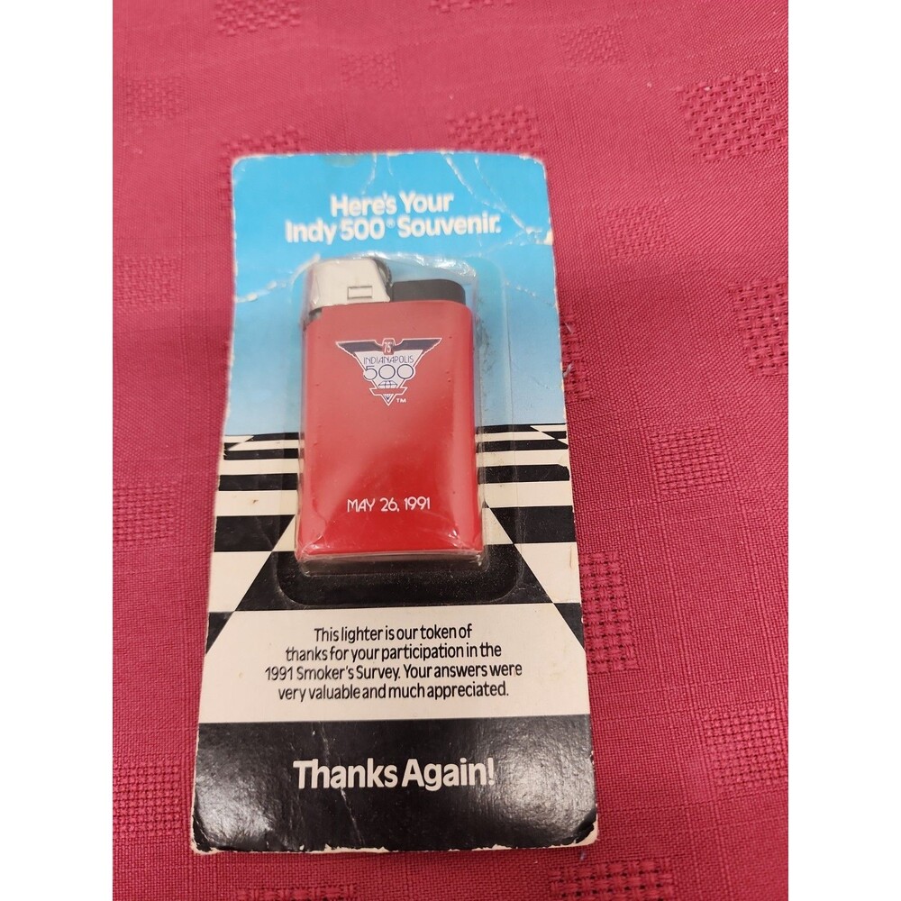 INDY 500 May 26, 1991 Cigarette Lighter- Vintage Souvenir INDIANAPOLIS SPEEDWAY